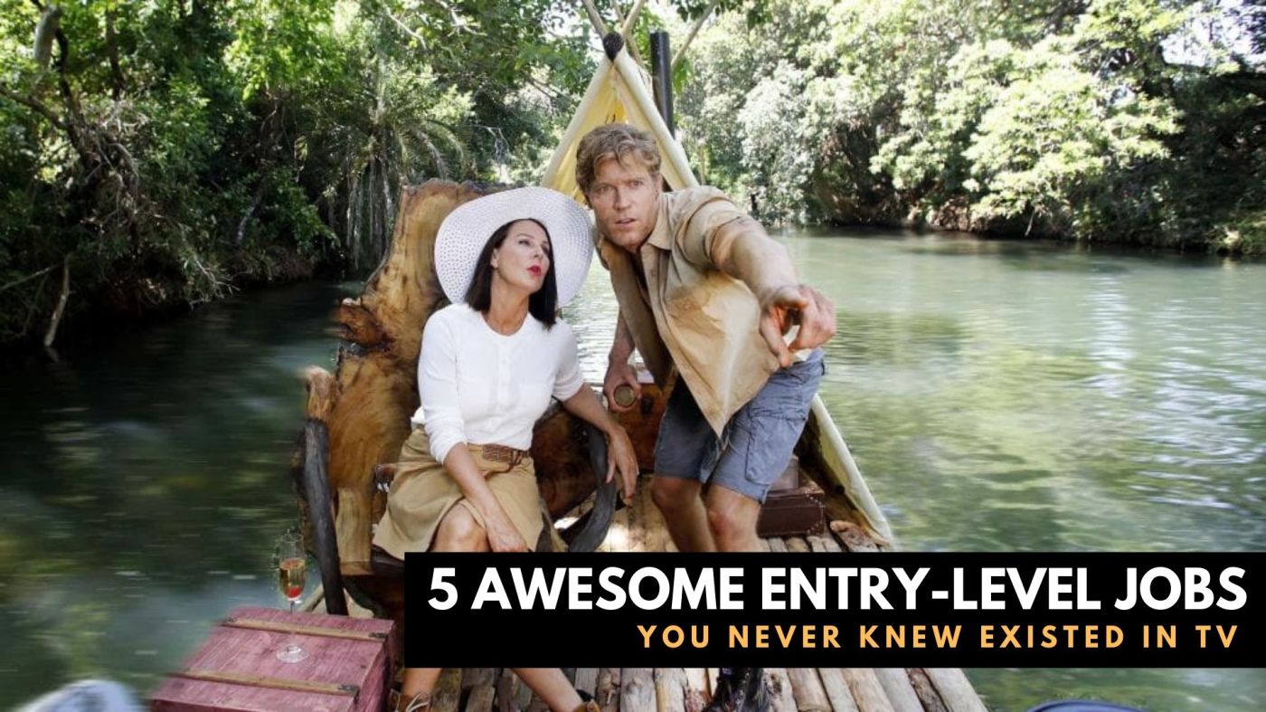 I'm a Celebrity Get Me Out of Here Dr Chris Brown and Julia Morris floating down river on raft