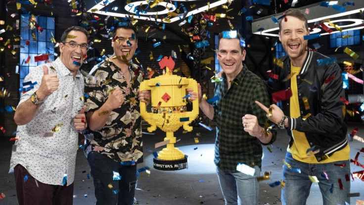 Lego Masters Winning Team with Hamish Blake and Brickman