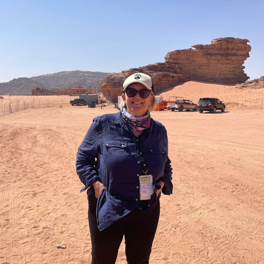 Casting Director, Kirsty de Vallance on set of SAS Australia filmed in Jordan